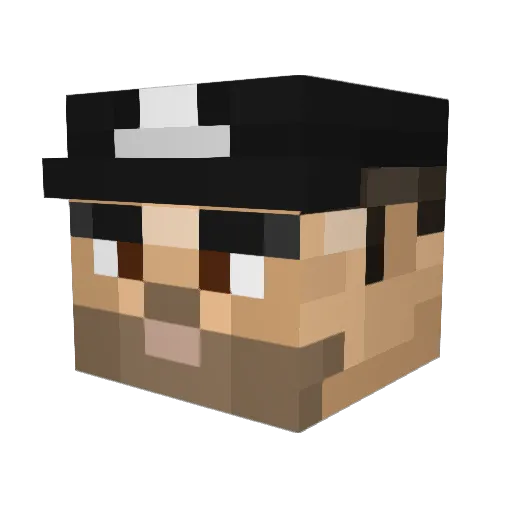 _agusmc_ Minecraft avatar head, 3D render