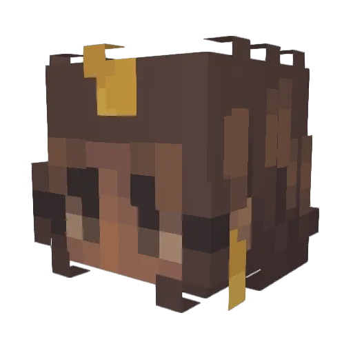 _aidee Minecraft avatar head, 3D render