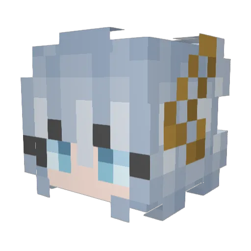 _akapasta Minecraft avatar head, 3D render