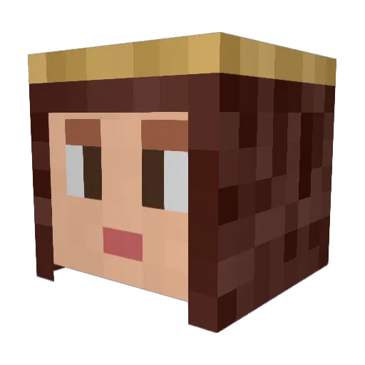 _aket Minecraft avatar head, 3D render