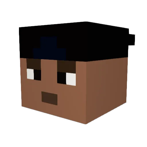 _akyzen Minecraft avatar head, 3D render