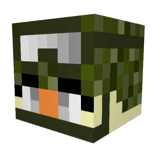 _aleeexia Minecraft avatar head, 3D render