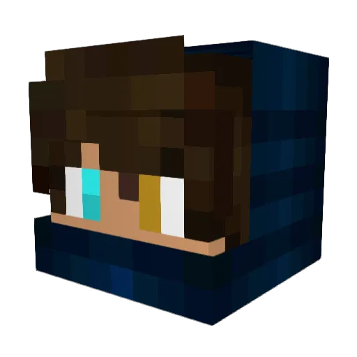 _alixgamer_ Minecraft avatar head, 3D render