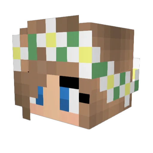 _allisonl Minecraft avatar head, 3D render