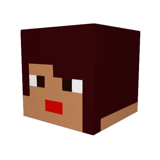 _allymac Minecraft avatar head, 3D render