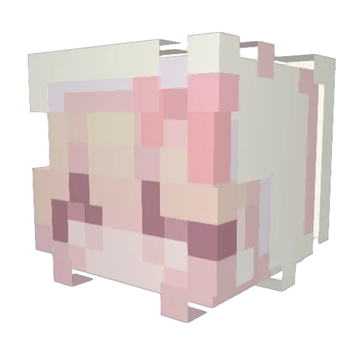 _almoon Minecraft avatar head, 3D render