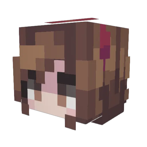 _anapaolamr_ Minecraft avatar head, 3D render