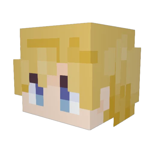 _andog Minecraft avatar head, 3D render