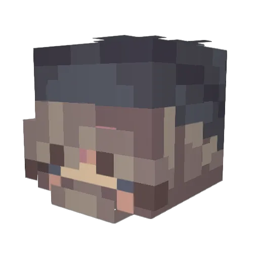 _andoni Minecraft avatar head, 3D render