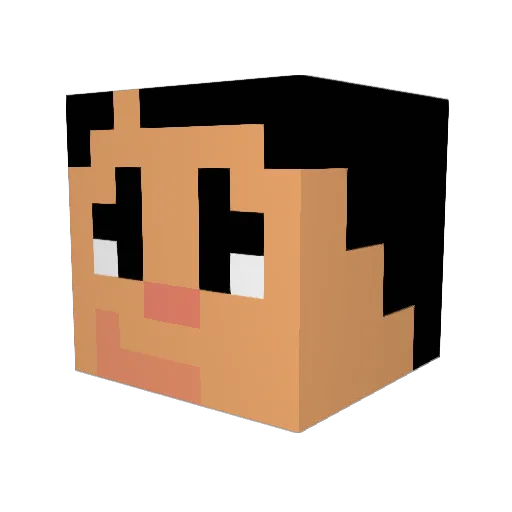 _andreaddams_ Minecraft avatar head, 3D render