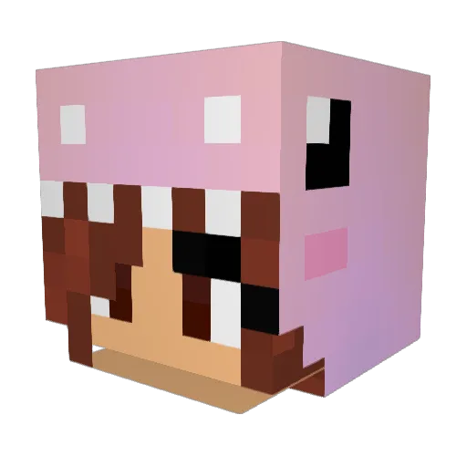 _anna_98 Minecraft avatar head, 3D render