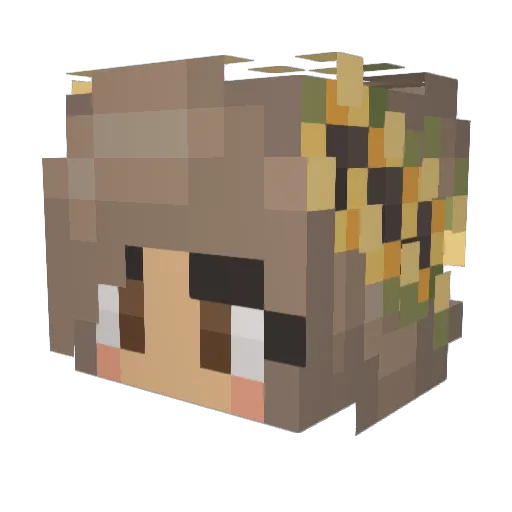_annikaa_ Minecraft avatar head, 3D render