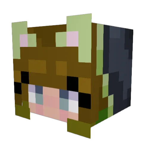 _anolino_ Minecraft avatar head, 3D render