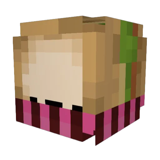 _anri Minecraft avatar head, 3D render