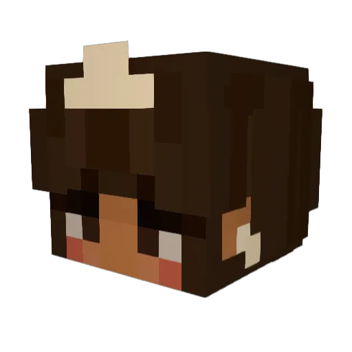 _aquatic Minecraft avatar head, 3D render