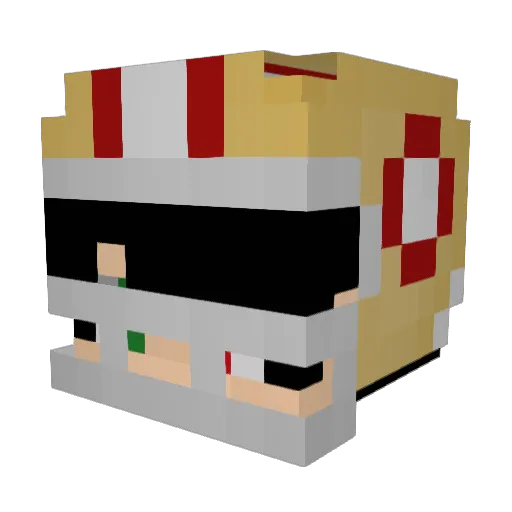 _armyy Minecraft avatar head, 3D render