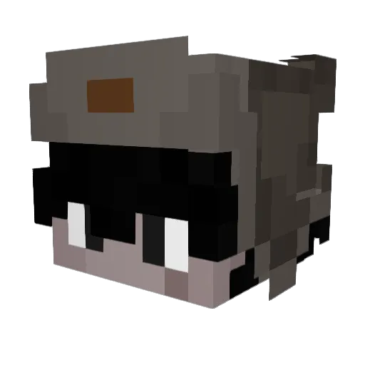 _asf4lt Minecraft avatar head, 3D render