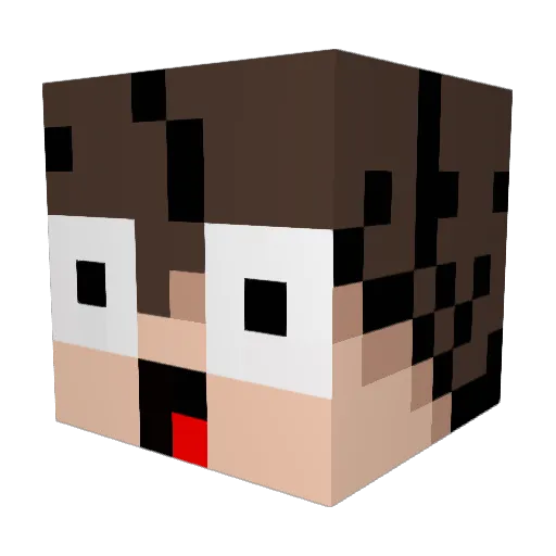 _asitomas_ Minecraft avatar head, 3D render