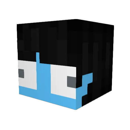 _aski Minecraft avatar head, 3D render