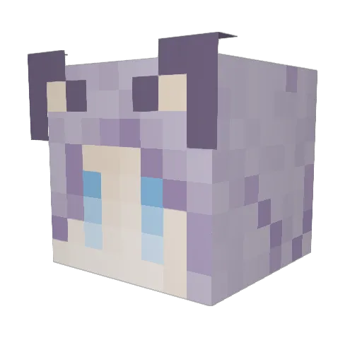 _atheism_ Minecraft avatar head, 3D render