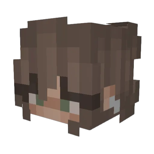 _aylaaa_ Minecraft avatar head, 3D render