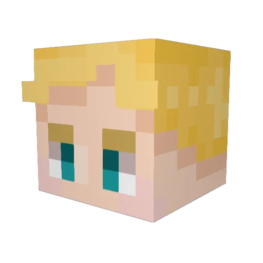 _azada_ Minecraft avatar head, 3D render