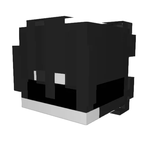 _b1el Minecraft avatar head, 3D render