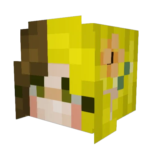_b_u_b Minecraft avatar head, 3D render