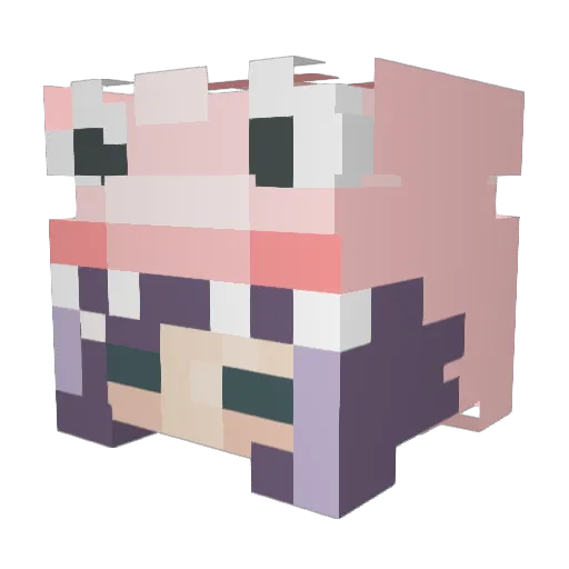 _babymoo_ Minecraft avatar head, 3D render