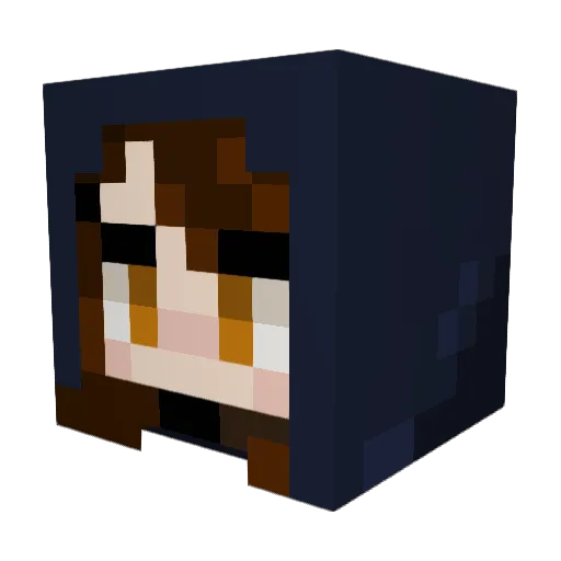 _badnews Minecraft avatar head, 3D render