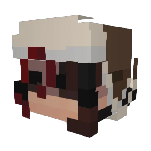 _badowski Minecraft avatar head, 3D render