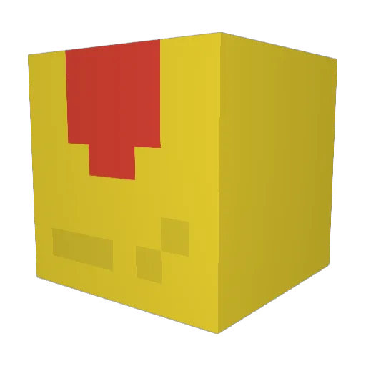 _bananaaaa_ Minecraft avatar head, 3D render