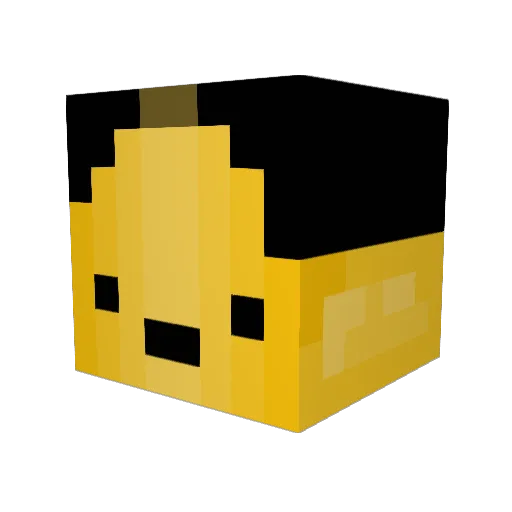 _bananone_ Minecraft avatar head, 3D render
