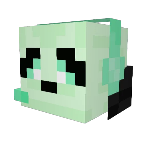 _batGORL_ Minecraft avatar head, 3D render