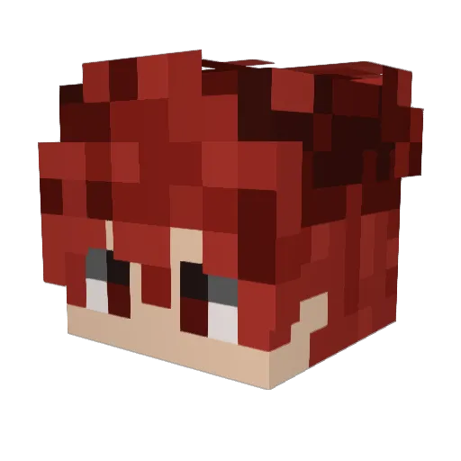 _batataa Minecraft avatar head, 3D render