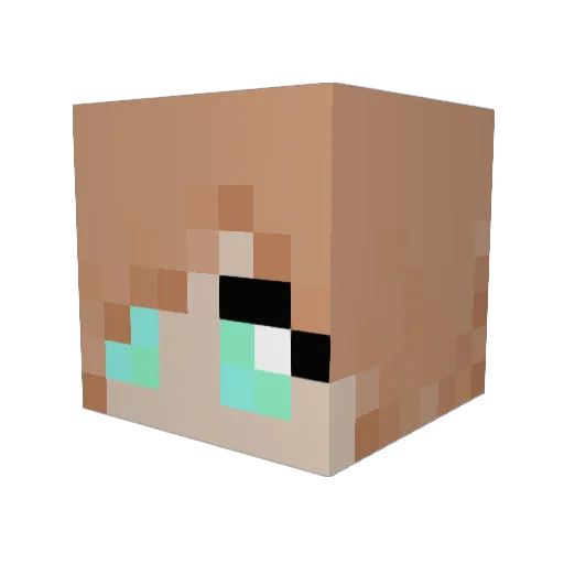 _bazylia Minecraft avatar head, 3D render