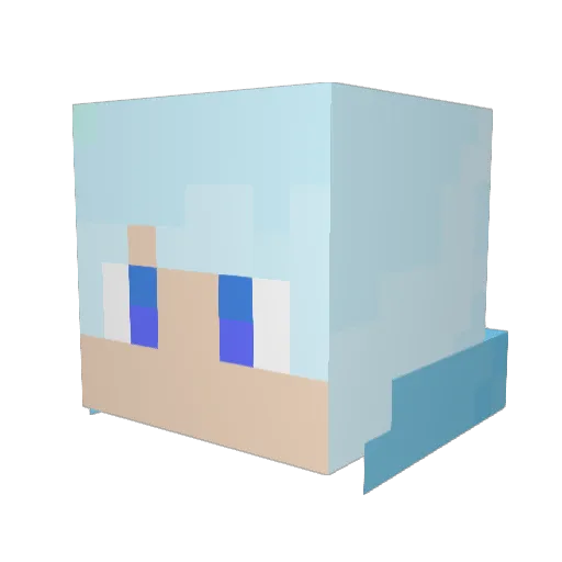 _bcs_ Minecraft avatar head, 3D render