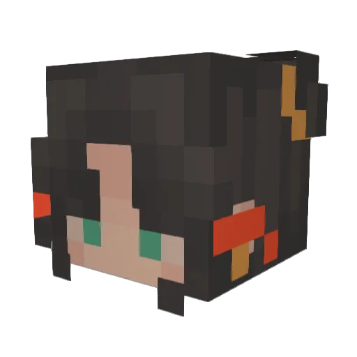 _beaBee_ Minecraft avatar head, 3D render