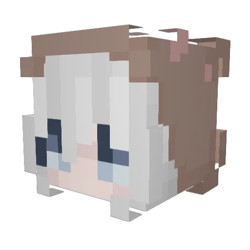 _bearbear_ Minecraft avatar head, 3D render