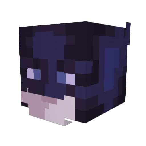 _beautifulman Minecraft avatar head, 3D render