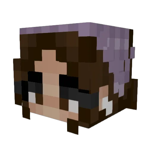 _becabena Minecraft avatar head, 3D render