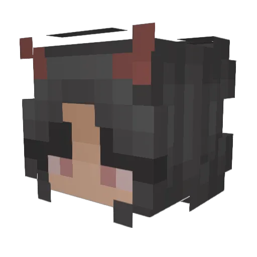 _becca23 Minecraft avatar head, 3D render
