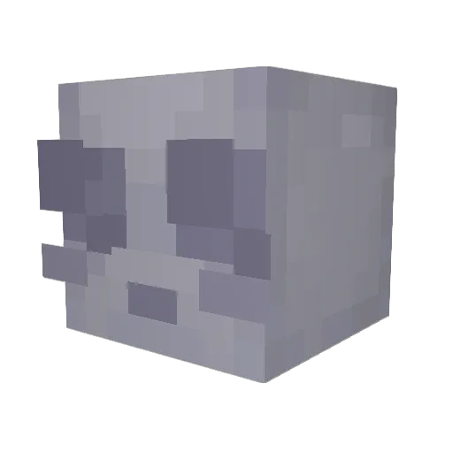 _beeee Minecraft avatar head, 3D render