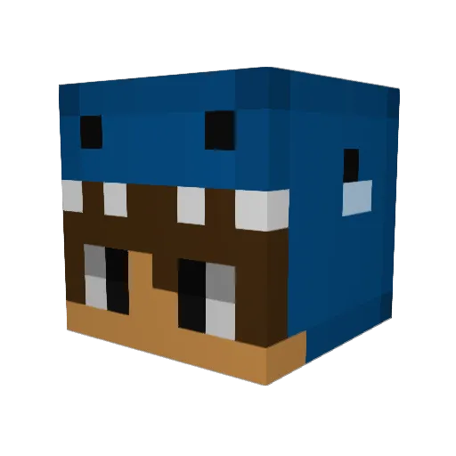 _beo__ Minecraft avatar head, 3D render