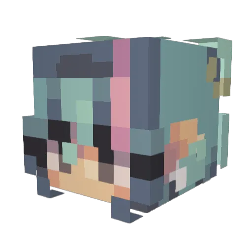 _berryboii_ Minecraft avatar head, 3D render