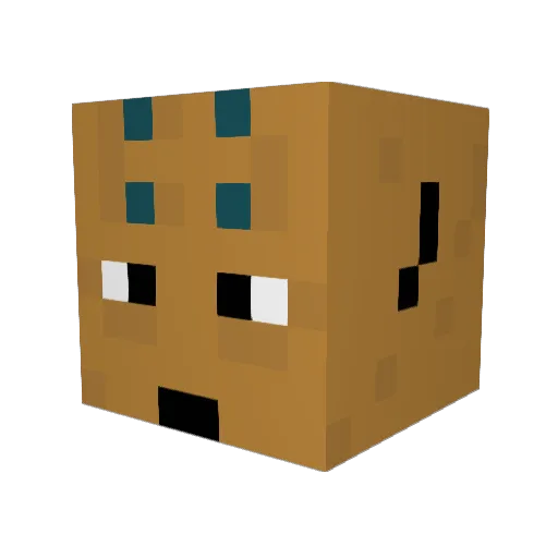 _big_gun_ Minecraft avatar head, 3D render