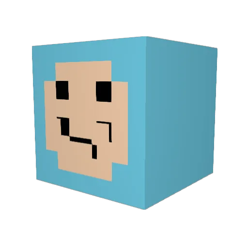 _bigstinky_ Minecraft avatar head, 3D render
