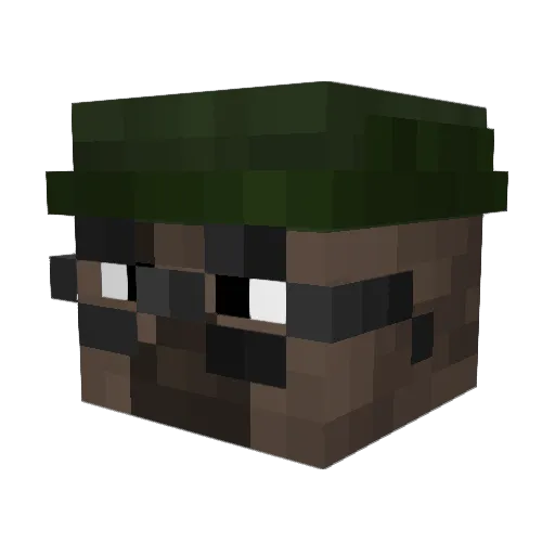 _binsniff Minecraft avatar head, 3D render