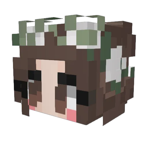 _blayre_ Minecraft avatar head, 3D render