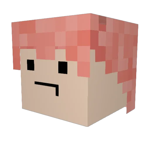 _blim Minecraft avatar head, 3D render